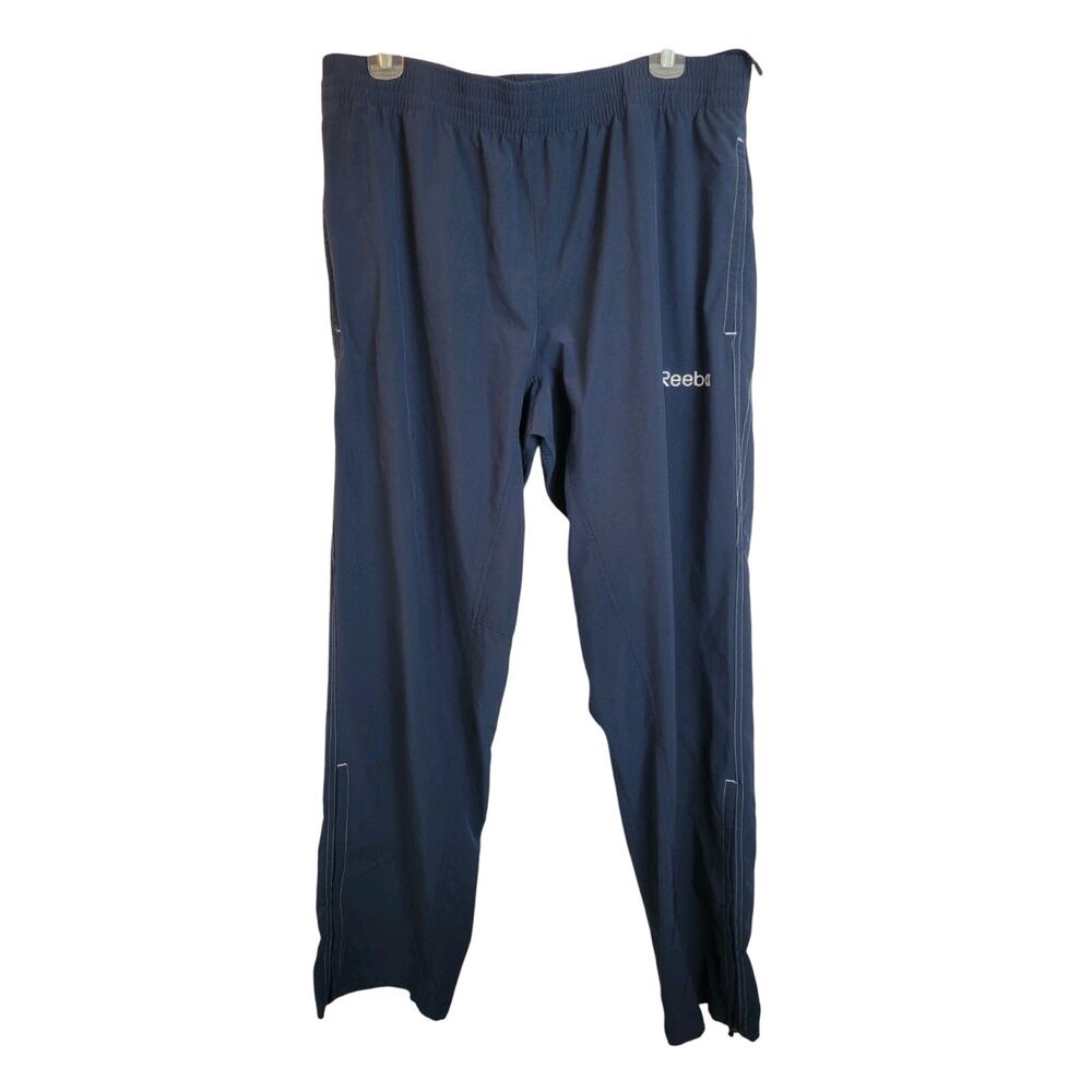 Reebok‎ Navy Blue Activewear Athleisure Windbreaker Track Pants Men's Size Small